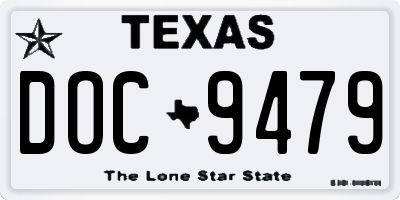 TX license plate DOC9479
