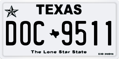 TX license plate DOC9511