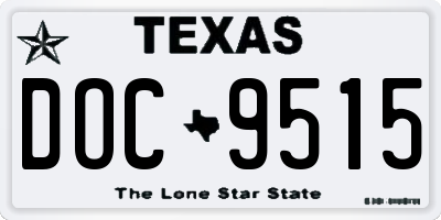 TX license plate DOC9515