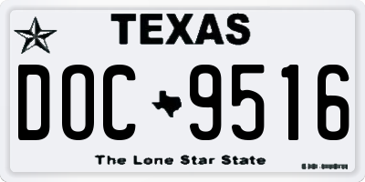 TX license plate DOC9516