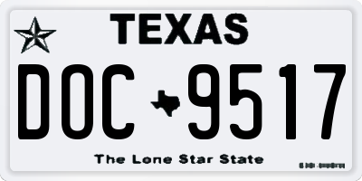 TX license plate DOC9517