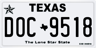 TX license plate DOC9518