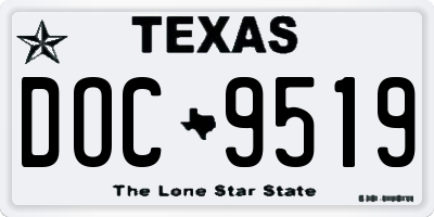TX license plate DOC9519