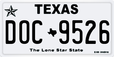 TX license plate DOC9526