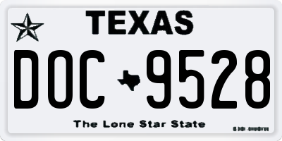 TX license plate DOC9528