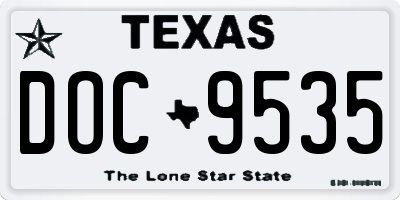 TX license plate DOC9535
