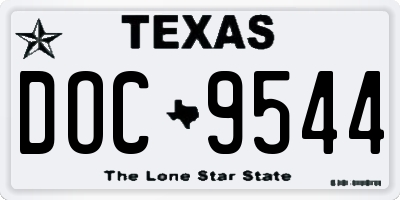 TX license plate DOC9544