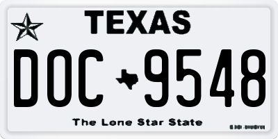 TX license plate DOC9548