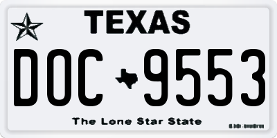 TX license plate DOC9553