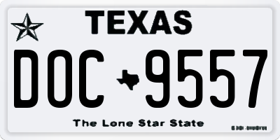 TX license plate DOC9557