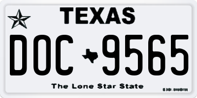 TX license plate DOC9565