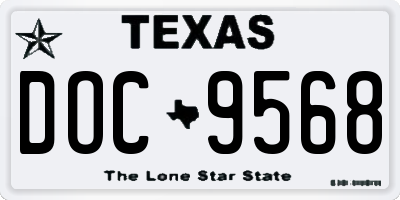 TX license plate DOC9568