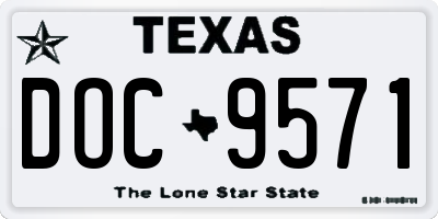 TX license plate DOC9571