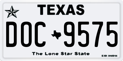 TX license plate DOC9575
