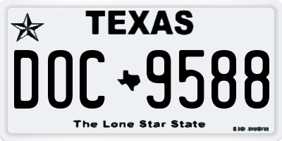 TX license plate DOC9588