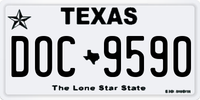 TX license plate DOC9590