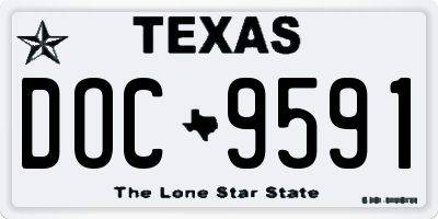 TX license plate DOC9591
