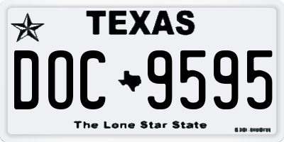TX license plate DOC9595