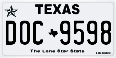 TX license plate DOC9598