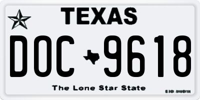 TX license plate DOC9618