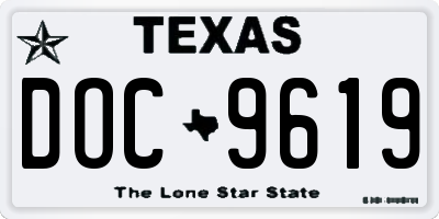 TX license plate DOC9619