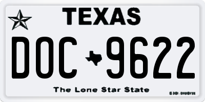 TX license plate DOC9622