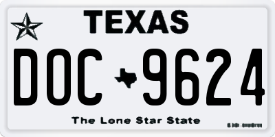 TX license plate DOC9624