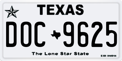 TX license plate DOC9625