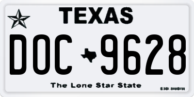 TX license plate DOC9628