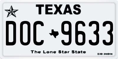 TX license plate DOC9633