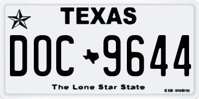 TX license plate DOC9644