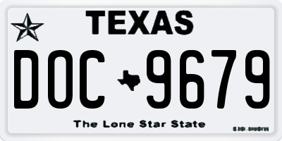 TX license plate DOC9679