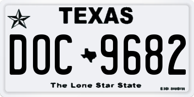 TX license plate DOC9682