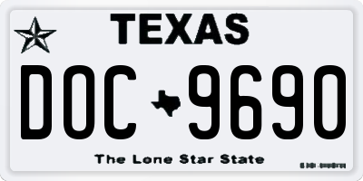 TX license plate DOC9690