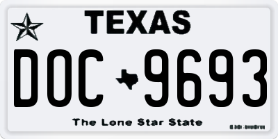 TX license plate DOC9693