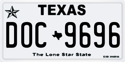 TX license plate DOC9696
