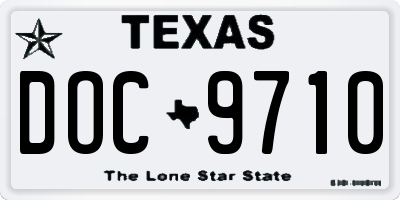 TX license plate DOC9710