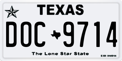 TX license plate DOC9714