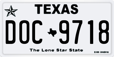 TX license plate DOC9718