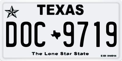 TX license plate DOC9719