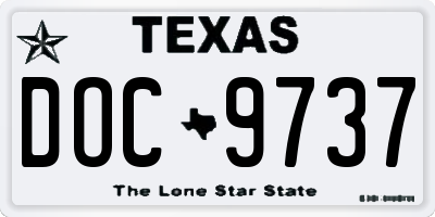 TX license plate DOC9737
