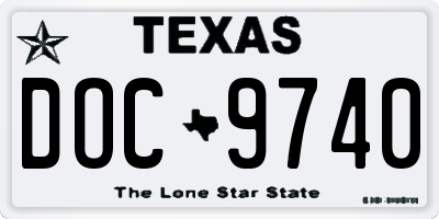 TX license plate DOC9740
