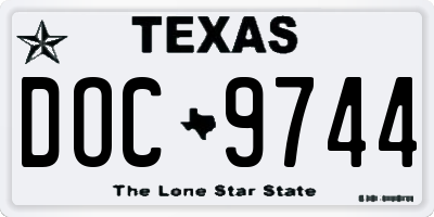 TX license plate DOC9744