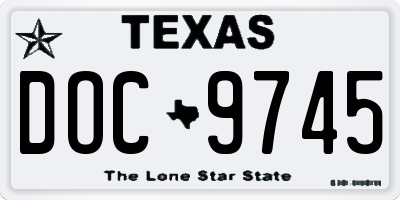 TX license plate DOC9745