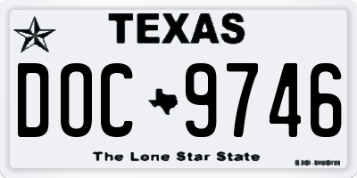 TX license plate DOC9746