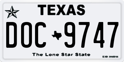 TX license plate DOC9747