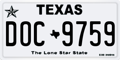 TX license plate DOC9759