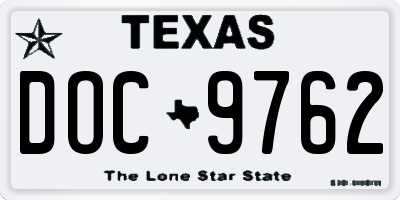 TX license plate DOC9762