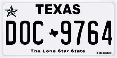 TX license plate DOC9764