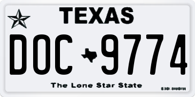 TX license plate DOC9774